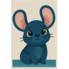 photo-Kit de diamond painting - Enfant - Souris - 15x20cm - Loisirs créatifs