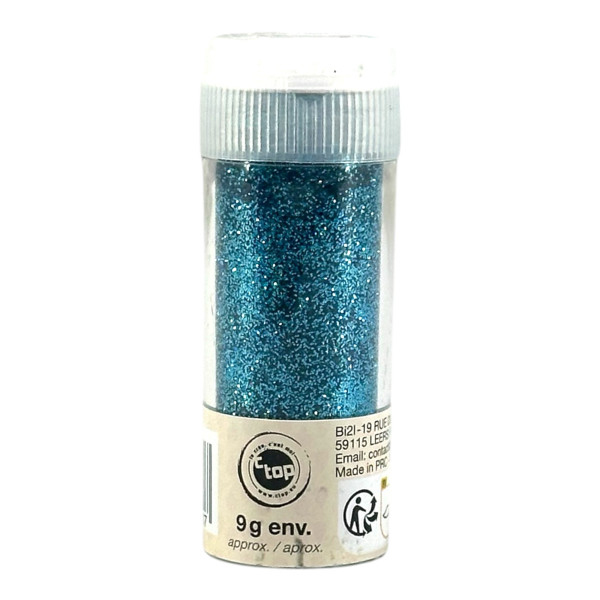 photo-Paillettes - Bleu foncé - Tube de 9g - Biodégradables - Loisirs créatifs - Carterie