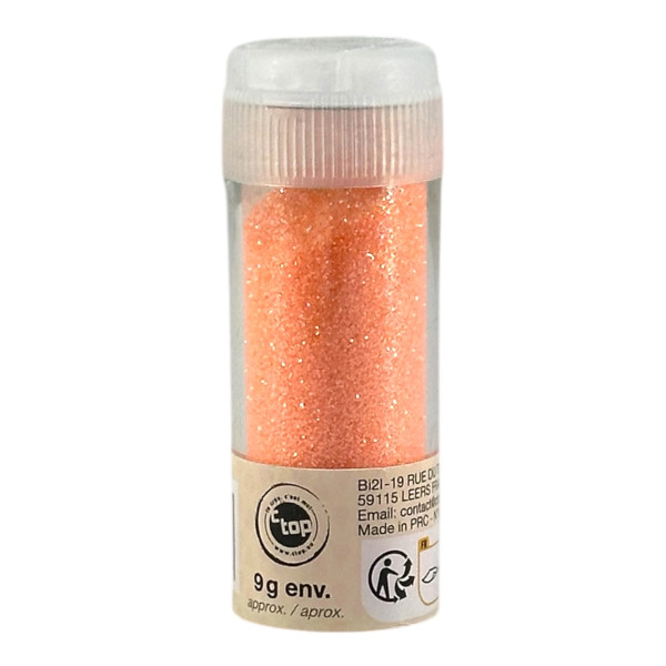photo-Paillettes - Orange - Tube de 9g - Biodégradables - Loisirs créatifs - Carterie