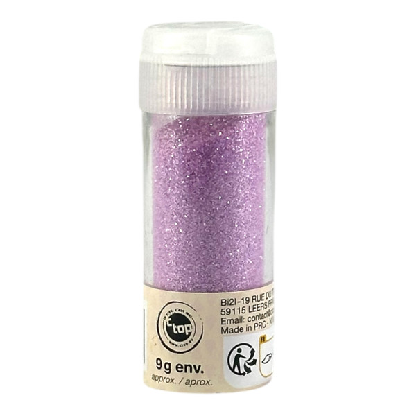photo-Paillettes - Violet clair - Tube de 9g - Biodégradables - Loisirs créatifs - Carterie
