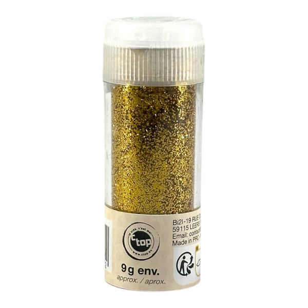 photo-Paillettes - Or - Tube de 9g - Biodégradables - Loisirs créatifs - Carterie