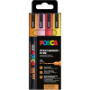 photo-Pochette 4 marqueurs POSCA - PC3M - Couleurs pailletées - Pointe fine - 0,9-1,3mm