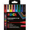 photo-Pochette 8 marqueurs POSCA - PC3M - Couleurs basiques - Pointe fine - 0,9-1,3mm