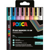 photo-Pochette 8 marqueurs POSCA - PC3M - Couleurs douces - Pointe fine - 0,9-1,3mm