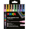 photo-Pochette 8 marqueurs POSCA - PC3M - Couleurs pastel - Pointe fine - 0,9-1,3mm