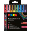 photo-Pochette 8 marqueurs POSCA - PC3M - Couleurs pailletées - Pointe fine - 0,9-1,3mm