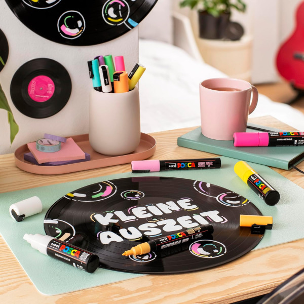 Pochette 8 marqueurs POSCA - PC1M - Couleurs douces - Pointe extra fine - 0,7-1mm
