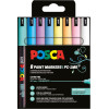 photo-Pochette 8 marqueurs POSCA - PC1MR - Couleurs douces - Pointe extra fine - 0,7mm