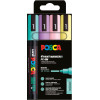 photo-Pochette 4 marqueurs POSCA - PC5M - Couleurs douces - Pointe moyenne