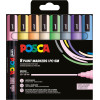photo-Pochette 8 marqueurs POSCA - PC5M - Couleurs pastel - Pointe moyenne