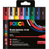photo-Pochette 8 marqueurs POSCA - PC5M - Couleurs basiques - Pointe moyenne