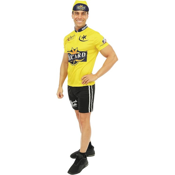 photo-Déguisement - Cycliste - Maillot jaune - T-shirt + short - Adulte - Taille S/M