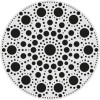 Pochoir - Pour dot painting - Mandala - 10cm - Forme en bois + support - Aladine
