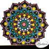 Pochoir - Pour dot painting - Mandala - 20cm - Forme en bois + support - Aladine