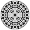 Pochoir - Pour dot painting - Mandala - 20cm - Forme en bois + support - Aladine