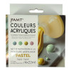 photo-Peinture acrylique - Couleurs pastel - 4 tubes de 22ml - Set d'initiation - AMT