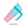 photo-Mug de transport - XXL - 1,2L - Isotherme - Modèle aléatoire - Paille intégrée