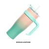 Mug de transport - XXL - 1,2L - Isotherme - Modèle aléatoire - Paille intégrée