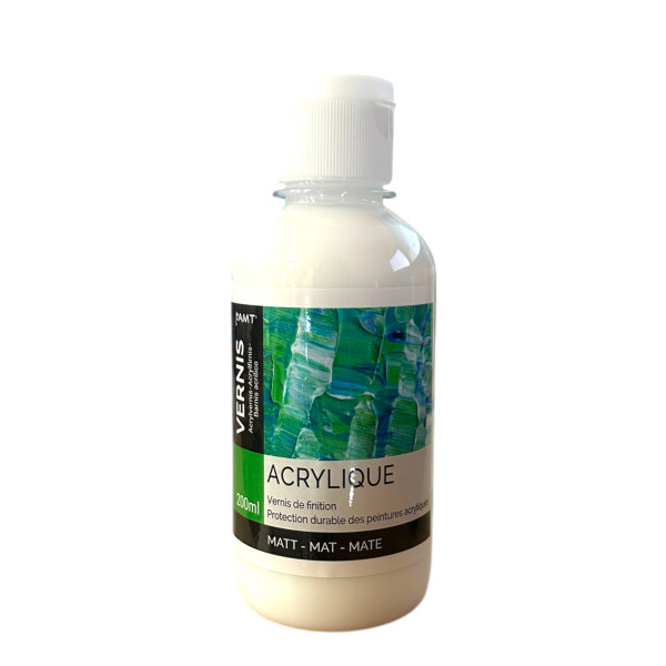 photo-Vernis - Finition - Mat - Pour peinture acrylique - AMT - Flacon 200ml