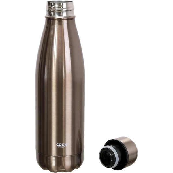 Bouteille isotherme - Inox - Rose Doré - Chaud/Froid - 50cl - Double paroi
