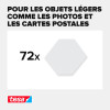 Pastilles adhésives - Transparent - Repositionnable - Pour petits objets - 72 pièces - TESA