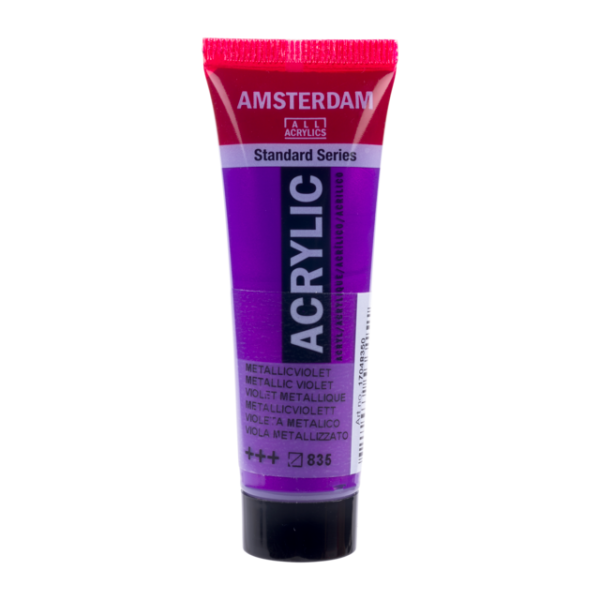 photo-Peinture acrylique en tube - Violet métallique - 835 - Amsterdam - 20ml