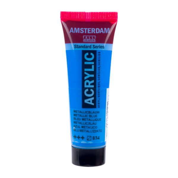 phoot-Peinture acrylique en tube - Bleu métallique - 834 - Amsterdam - 20ml