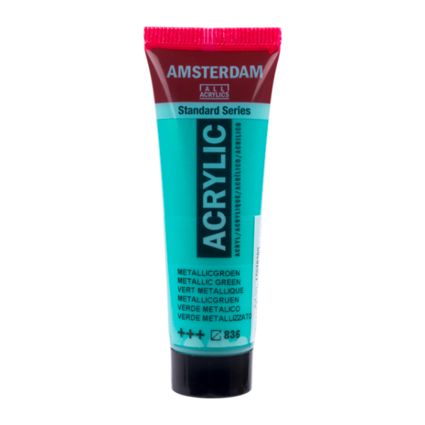 photo-Peinture acrylique en tube - Vert métallique - 836 - Amsterdam - 20ml