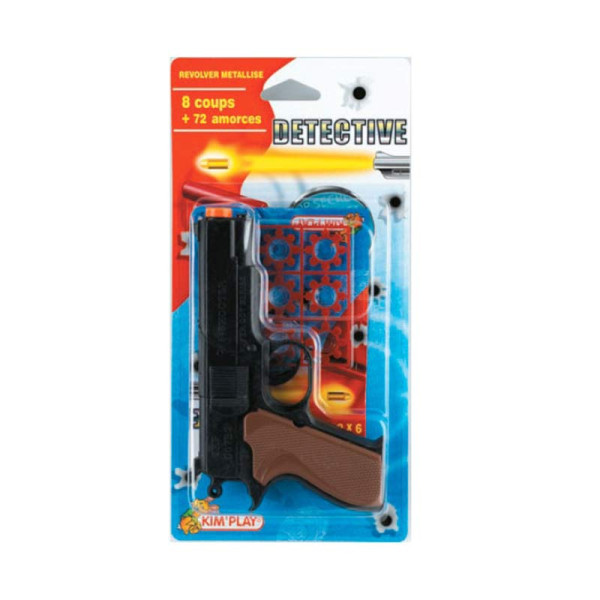 photo-Revolver - Pistolet - Jouet - Enfant - 8 coups avec 72 amorces - Dès 6 ans