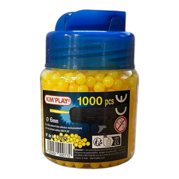 photo-Recharge pour pistolet à billes - Jouet - 6mm diamètre - Pot de 1000 - Dès 6 ans