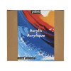 photo-Peinture acrylique - Coffret 24 tubes de 20ml + pinceau + couteau - Pébéo