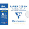 photo-Papier dessin - 24x32cm - Blanc - 180g - 12 feuilles - Dessin - Peinture - Clairefontaine