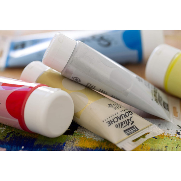 Peinture gouache - Ocre jaune - 27 - Fine - Pébéo - Studio Gouache - 220ml