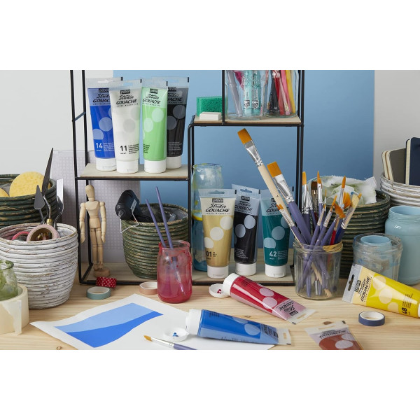 Peinture gouache - Bleu ceruleum - 13 - Fine - Pébéo - Studio Gouache - 220ml