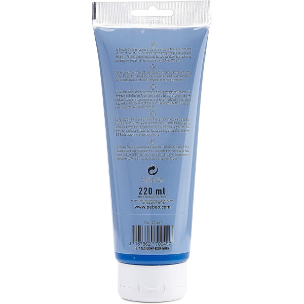 Peinture gouache - Cyan primaire - 49 - Fine - Pébéo - Studio Gouache - 220ml