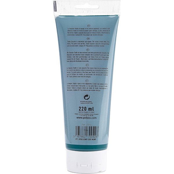 Peinture gouache - Vert émeraude - 42 - Fine - Pébéo - Studio Gouache - 220ml