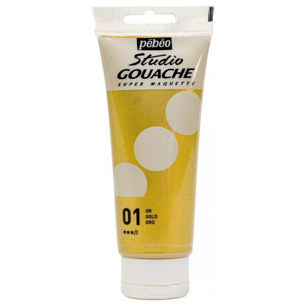 photo-Peinture gouache - Or - 1 - Fine - Pébéo - Studio Gouache - 100ml