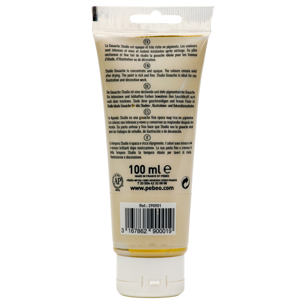 Peinture gouache - Or - 1 - Fine - Pébéo - Studio Gouache - 100ml