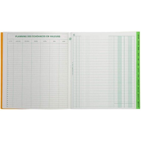 Echéancier 80 Colonnes - 21 X 19Cm - Exacompta | Surdiscount
