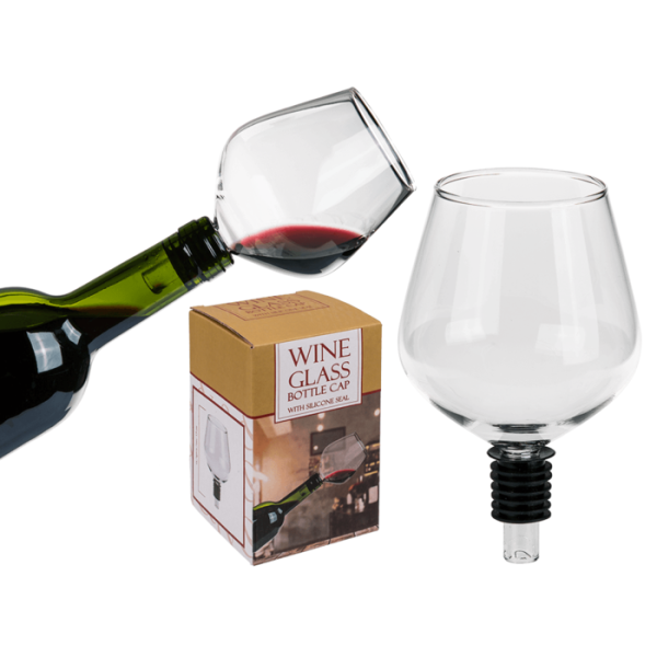 photo-Bouchon pour bouteille - Verre de vin - Joint en silicone - Hermétique - Cadeau