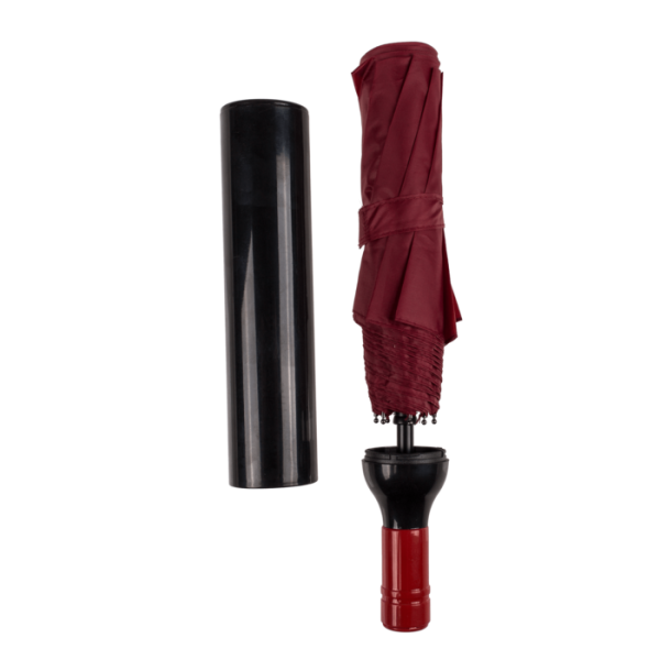 Parapluie pliable - Forme de bouteille de vin - Original - Idée cadeau - 31cm longueur