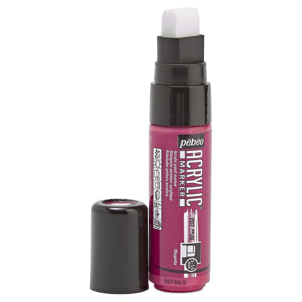 Feutre - Marqueur - Acrylic Marker - Pébéo - Magenta - 707 - Pointe large - 5 à 15mm