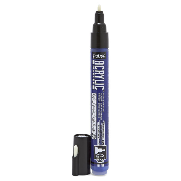 Feutre - Marqueur - Acrylic Marker - Pébéo - Bleu outremer - 419 - 1,2mm