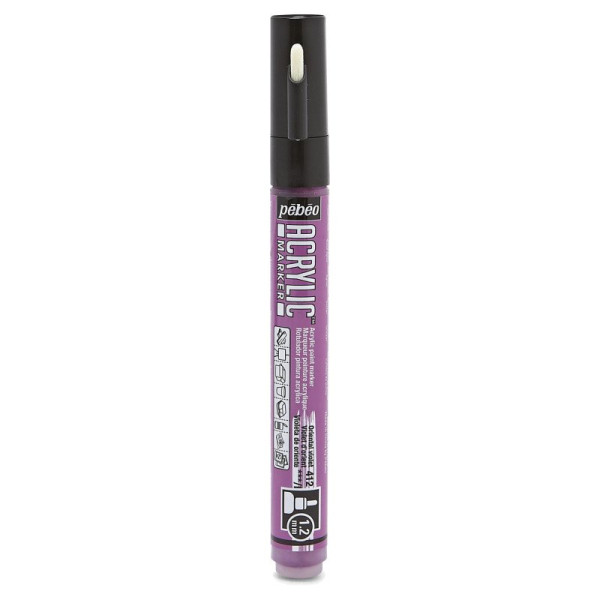 photo - Feutre - Marqueur - Acrylic Marker - Pébéo - Violet d'orient - 412 - 1,2mm
