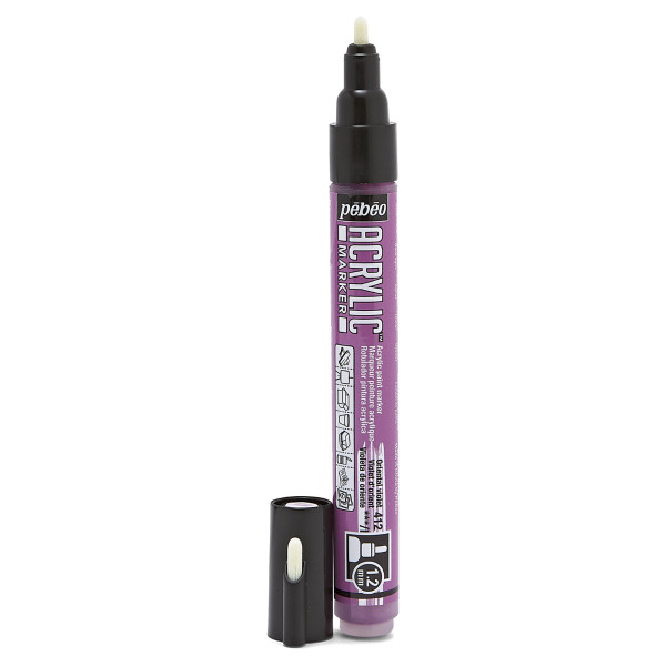 Feutre - Marqueur - Acrylic Marker - Pébéo - Violet d'orient - 412 - 1,2mm