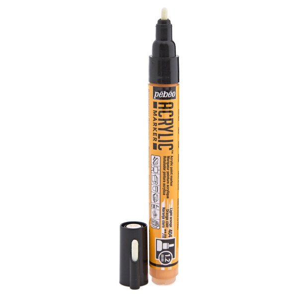Feutre - Marqueur - Acrylic Marker - Pébéo - Orange clair - 404 - 1,2mm