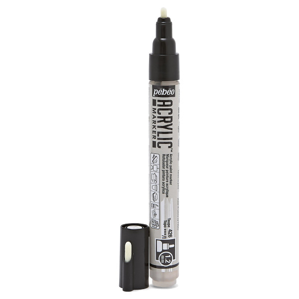 ACRYLIC MARKER POINTE FINE 1,2 MM TAUPE