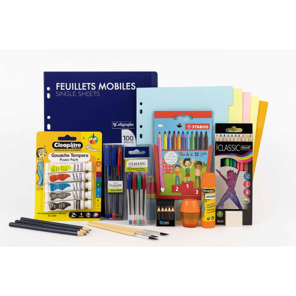 photo-Pack fournitures scolaires primaire – Complet - Liste scolaire – CP/CE1/CE2/CM1/CM2