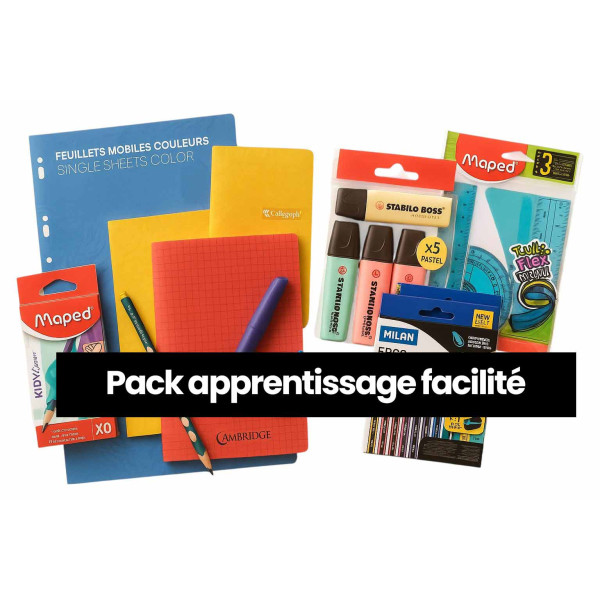 Pack fournitures scolaires - Apprentissage facilité - DYS - Dyslexie - Dyspraxie