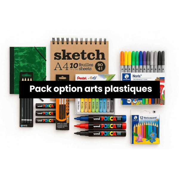Pack fournitures scolaires - Option arts plastiques – Beaux-arts – Collège - Lycée